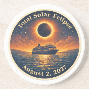 Totale Sonnenfinsternis 2. August 2027 Kreuzfahrts Getränkeuntersetzer