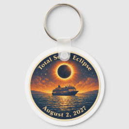 Totale Sonnenfinsternis 2. August 2027 Kreuzfahrts Schlüsselanhänger