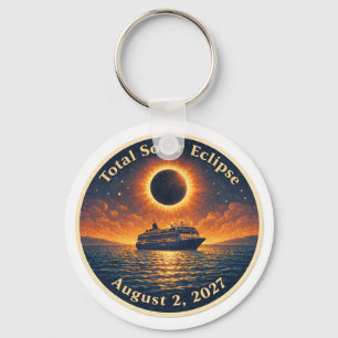 Totale Sonnenfinsternis 2. August 2027 Kreuzfahrts Schlüsselanhänger