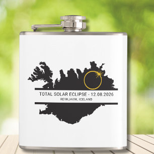 Totale Sonnenfinsternis August 2026 – Island Maßge Flachmann