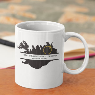 Totale Sonnenfinsternis August 2026 – Island Maßge Kaffeetasse