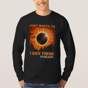 Totale Sonnenfinsternis Bergwandern Fort Worth Tex T-Shirt