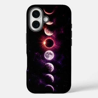 Totale Sonnenfinsternis & Mondphasen | Mystische G iPhone 16 Hülle