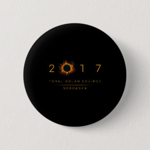 Totale Sonnenfinsternis Nebraska 2017 Illustration Button