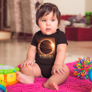 Totale Sonnenfinsternis Oklahoma 2024 Personalisie Baby Strampler