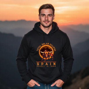 Totale Sonnenfinsternis- Spanien 2026 Bull T-Shirt Hoodie