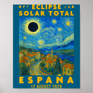 Totale Sonnenfinsternis Spanien 2026 Poster