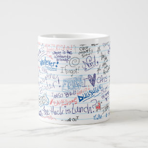 Totale Spaß Kunst Goofy School Doodles Jumbo-Tasse