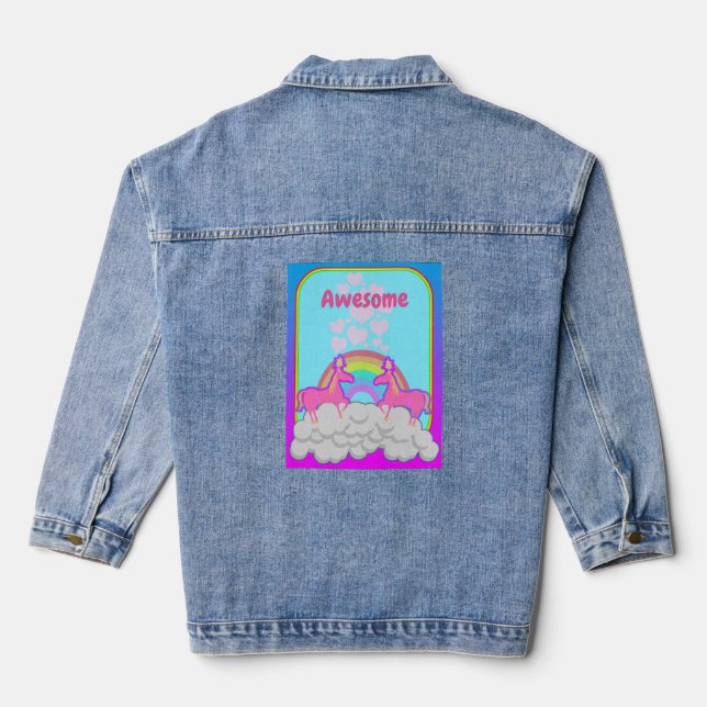 Totalement 80s Amusants Neon Inspiré Unicorn (Verso)