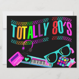 Totalement génial Invitation des années 80