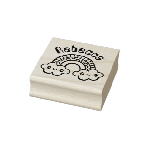 Totales Niedliches Doodles Rainbow Art Briefmarke Gummistempel