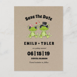 Totalin Liebe Frosch Hochzeit speichern das Datum Ankündigungspostkarte