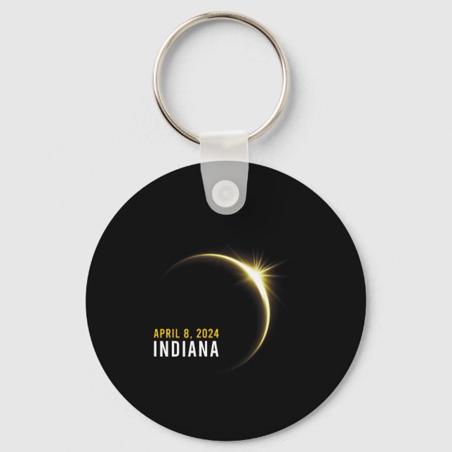 Totalität 04 08 24 Gesamtsolaristin 2024 Indiana Schlüsselanhänger (Vorderseite)