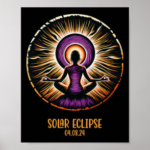 Totalität 8. April Totale Sonnenfinsternis Frauen Poster