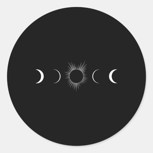 Totalität der Solarzellen Runder Aufkleber (Vorderseite)