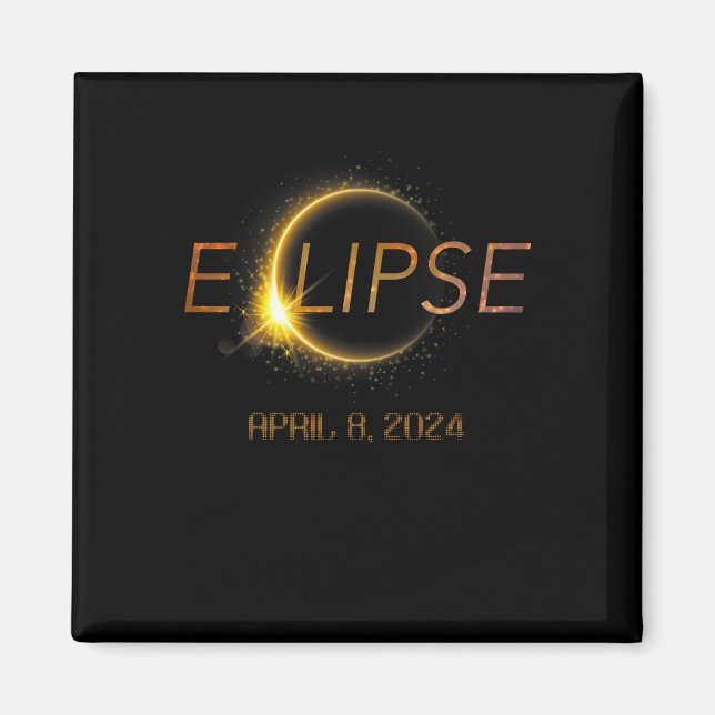 Totalität Eclipse 4.08.24 Gesamtsolarausstoß 2024 Magnet (Vorne)