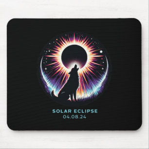 Totality 8 April 2024 Astronomie Dog Howls Sol Mousepad