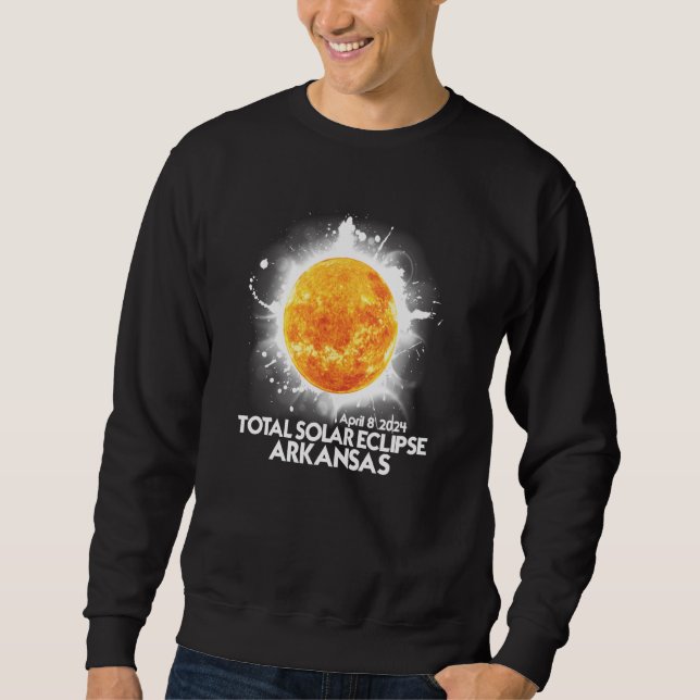 Totality Arkansas 2024 Total Solar Eclipse America Sweatshirt (Vorderseite)