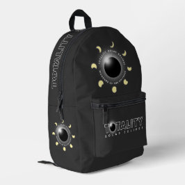 Totality Eclipse | Druckknopfbeutel Bedruckter Rucksack