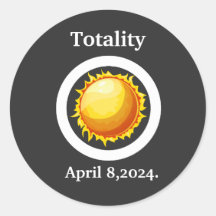 Totality Great American Solar Eclipse 2024 Retro