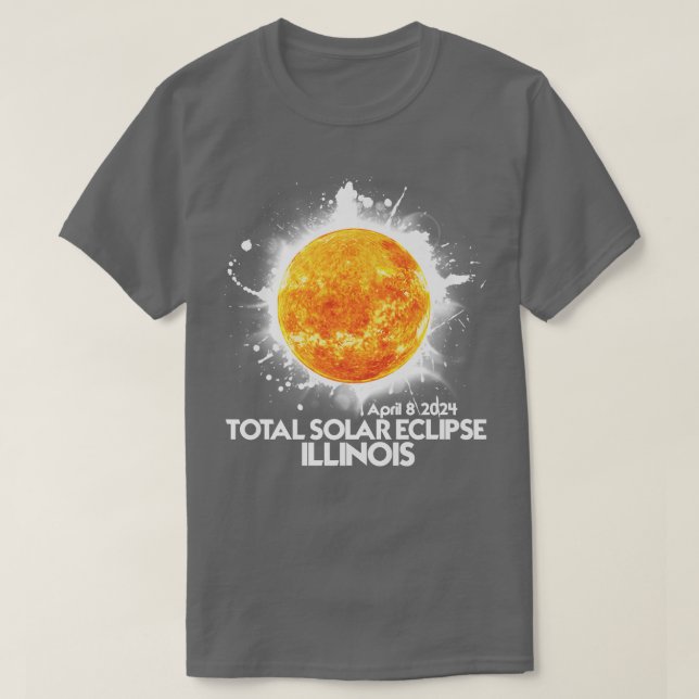 Totality ILLINOIS 2024 Total Solar Eclipse Amerika T-Shirt (Design vorne)
