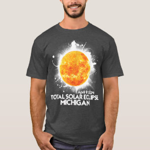 Totality Michigan 2024 Total Solar Eclipse Amerika T-Shirt
