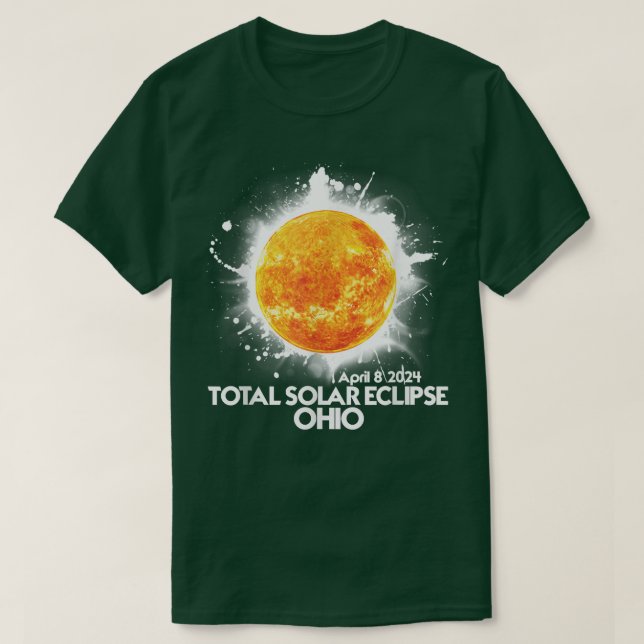 Totality OHIO 2024 Gesamter Solar Eclipse T - Shir T-Shirt (Design vorne)