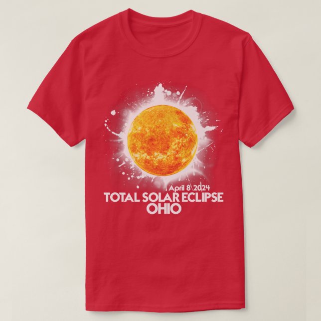 Totality OHIO 2024 Gesamtsolare T-Shirt (Design vorne)
