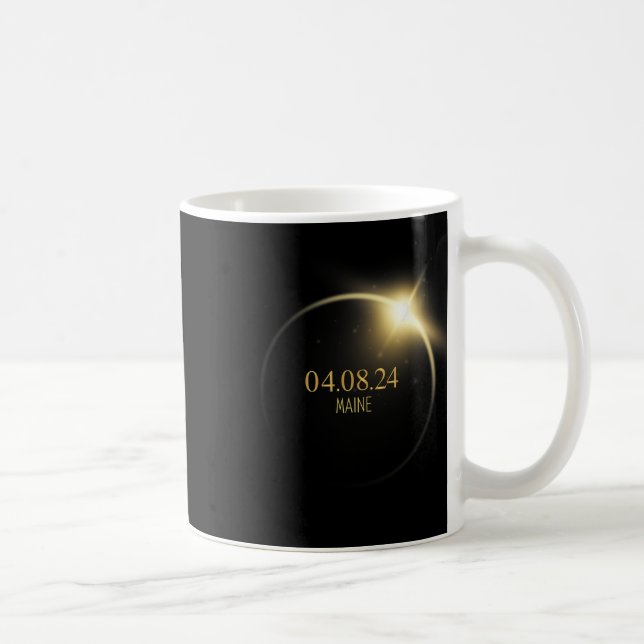 Totality Solar Eclipse 2024 4,08,24 Zubehör Kaffeetasse (Rechts)