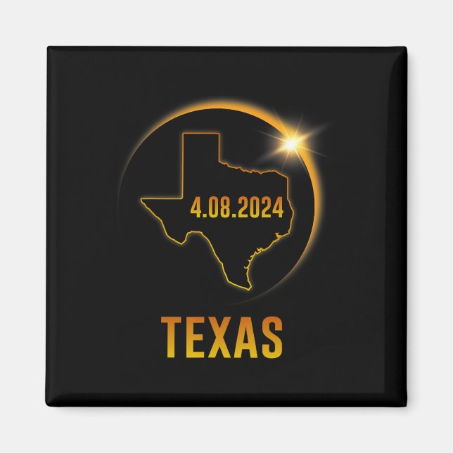 Totality Solar Eclipse 8. April 2024 Texas Magnet (Vorne)