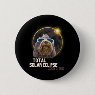 Totality Solar Eclipse Goldendoodle mit Eclipse G Button