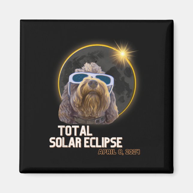 Totality Solar Eclipse Goldendoodle mit Eclipse G Magnet (Vorne)