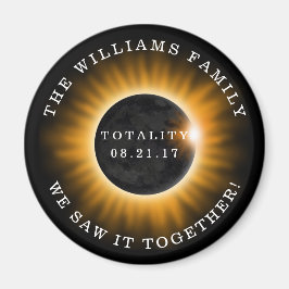 Totality Solar Eclipse Personalisiert Magnet