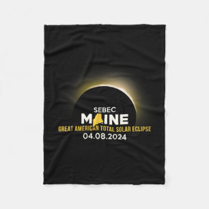 Totality Spring 4.08.24 2024 Solar Eclipse Amerika Fleecedecke