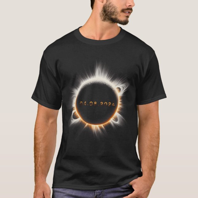 Totality Spring 4.08.24 Gesamt-Solaranlage 2024 T-Shirt (Vorderseite)