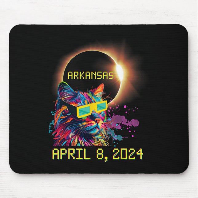 Totality Total Solar Eclipse Cat 8. April 2024 Ark Mousepad (Vorne)