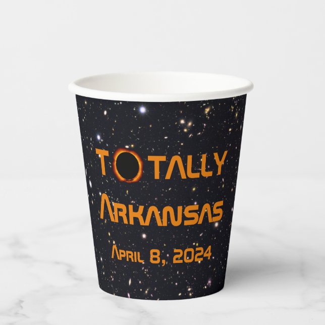 Totally Arkansas 2024 Solar Eclipse Pappbecher (Vorderseite)
