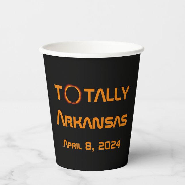 Totally Arkansas 2024 Solar Eclipse Pappbecher (Vorderseite)