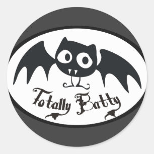 Totally Batty Runder Aufkleber