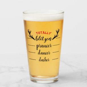 Totally Blitzen Christmas Cheer Beer Glass Glas