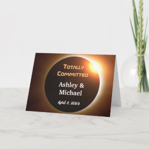 Totally Committed Eclipse Theme Wedding Karte