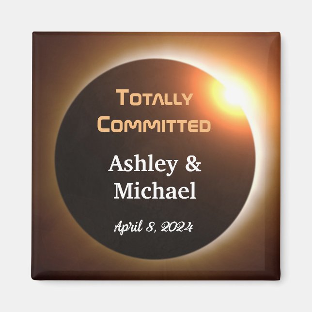 Totally Committed Eclipse Theme Wedding Magnet (Vorne)