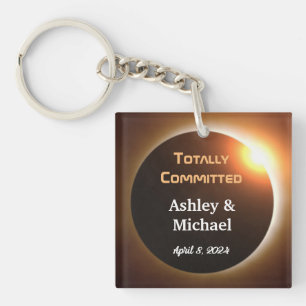 Totally Committed Eclipse Theme Wedding Schlüsselanhänger