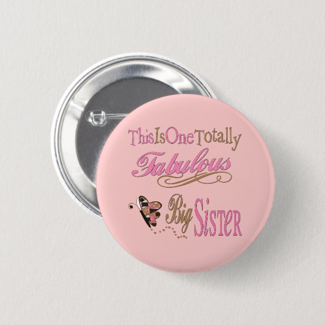 Totally Fabulous Big Sisters Button (Vorne & Hinten)