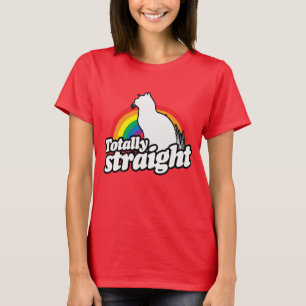 TOTALLY GERADE KATZE - WEISS - (2).png T-Shirt