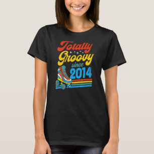 Totally Groovy Seit 2014 Retro Roller Skate Birth T-Shirt