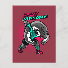 Totally Jawsome Shark Vatertag Postkarte