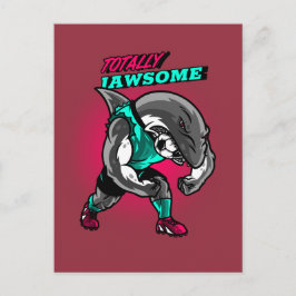 Totally Jawsome Shark Vatertag Postkarte