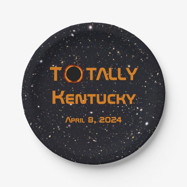 Totally Kentucky 2024 Solar Eclipse Pappteller (Vorderseite)