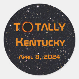 Totally Kentucky 2024 Solar Eclipse Runder Aufkleber